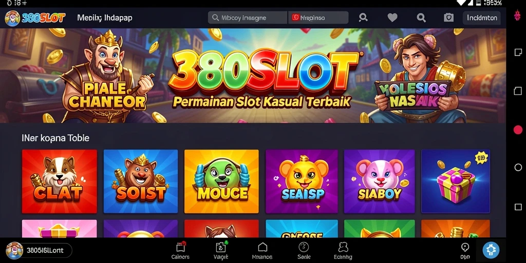 Tampilan gameplay menarik dari 380SLOT dengan berbagai tema.