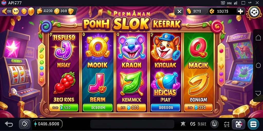 Tampilan gameplay menarik dari API77 yang menghibur pengguna di setiap putaran Slot.