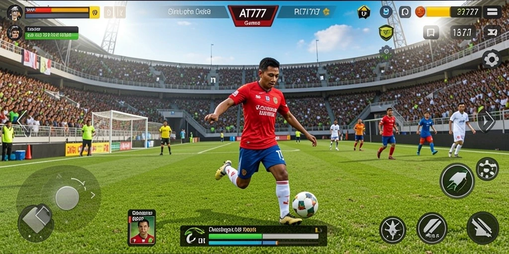 Tampilan gameplay seru dengan aksi olahraga mendebarkan.