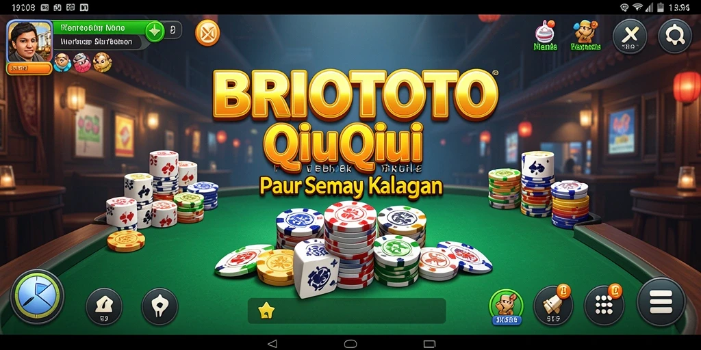 Tangkapan layar utama BRIOTOTO menampilkan gameplay QiuQiu yang seru.