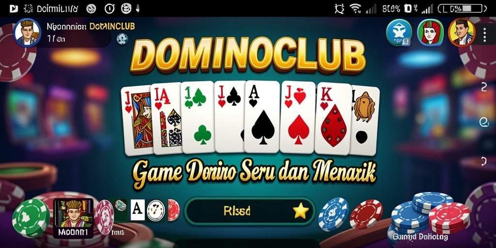 Tampilan gameplay seru dalam DOMINOCLUB dengan fitur interaktif.