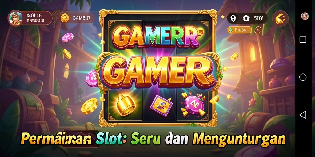 Tampilan gameplay slot GAMERP yang menarik dan penuh warna.