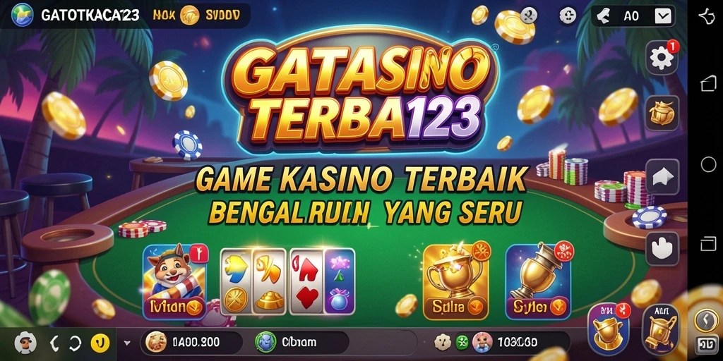 Screenshot gameplay GATOTKACA123 yang menampilkan suasana kasino yang seru.