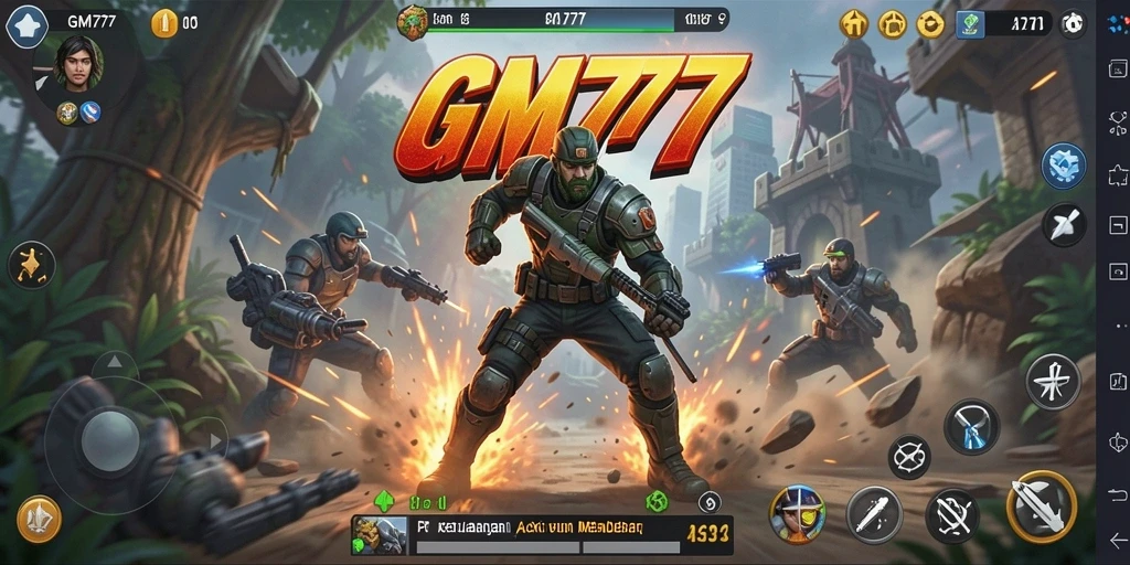 Screenshot dari gameplay GM777 yang penuh aksi mendebarkan.