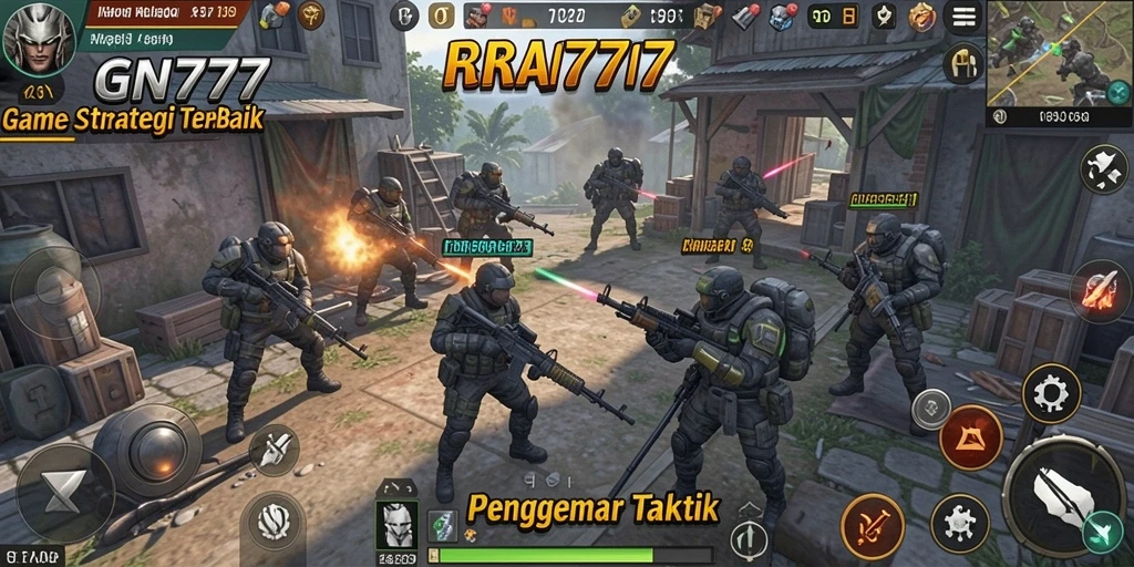 Screenshot gameplay GN777 menampilkan aksi pertempuran strategi yang mendebarkan.