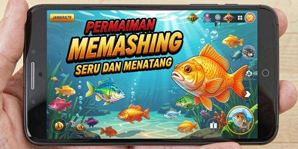 Tampilan gameplay dari JAWARA79 yang seru saat memancing.