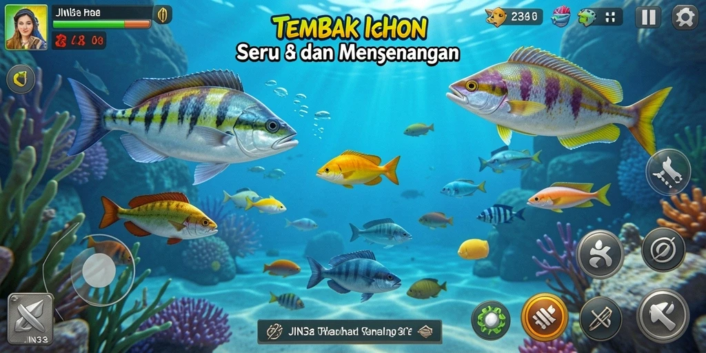 Tampilan menarik dari gameplay Tembak Ikan JIN33.