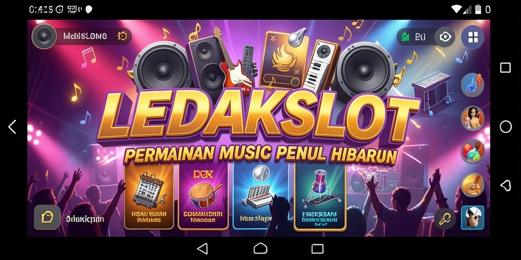 Tampilan menarik dari gameplay permainan musik LEDAKSLOT.