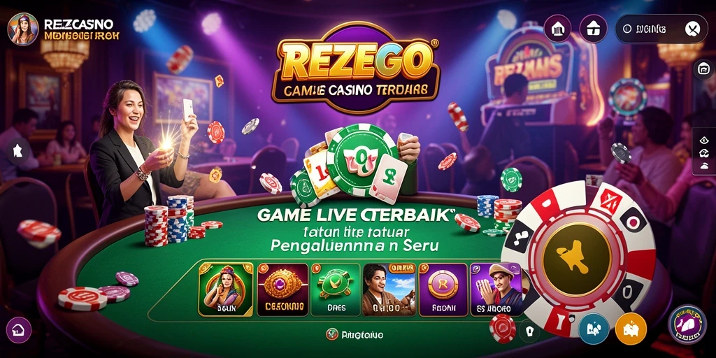 Tampilan gameplay Live Casino yang mendebarkan di REZEGO.