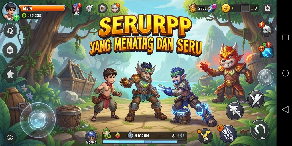 Tampilan gameplay seru dan mendebarkan dalam SERURP.