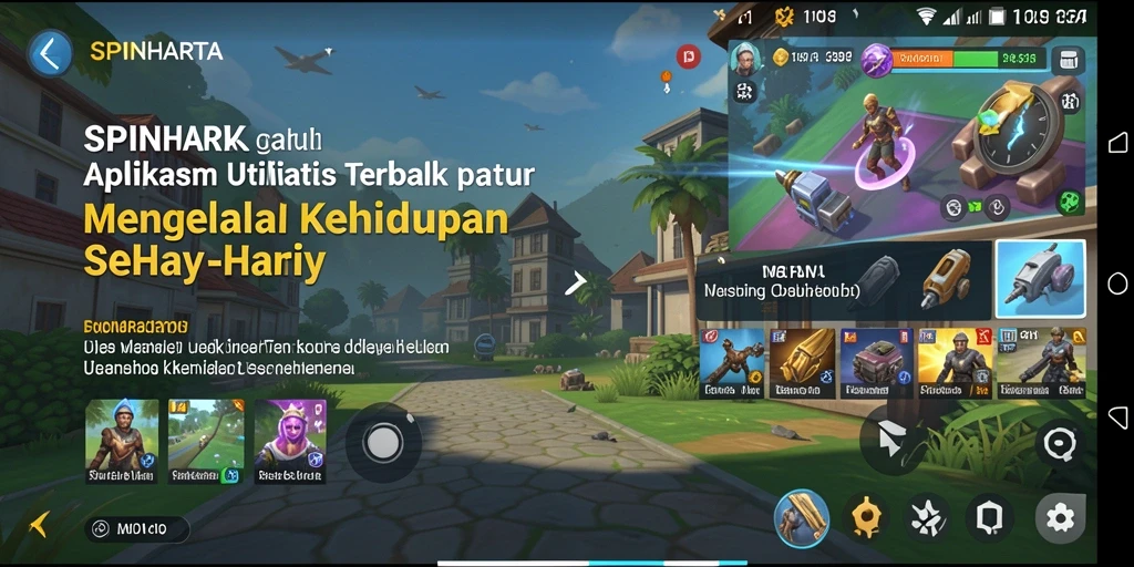 Tampilan antarmuka SPINHARTA yang intuitif dan menarik.