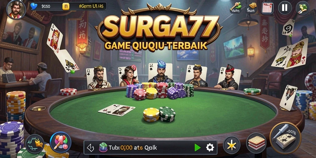 Tampilan gameplay QiuQiu yang seru dalam SURGA77.