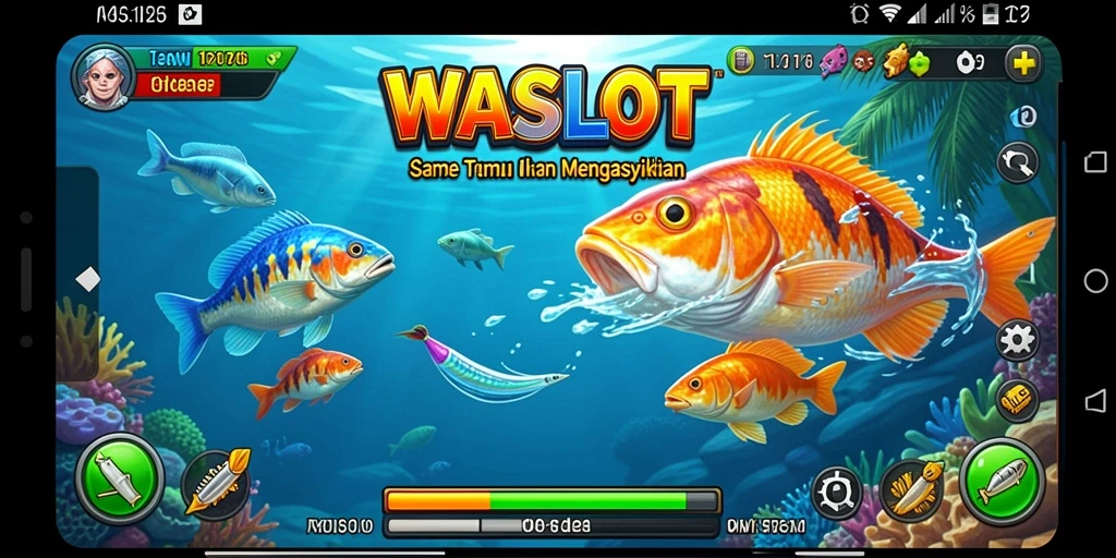 Screenshot gameplay WASLOT menampilkan aksi tembak ikan yang seru dan dinamis.